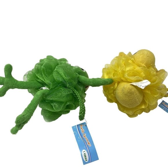 Kids Bath Time Set Foldable Duck Hamper 2 Bath Frog Duck Loofah NWT - Picture 8 of 8